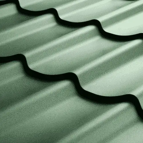 металлочерепица Монтеррей (Сlassic) зеленого цвета
