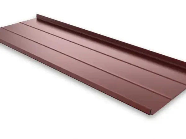 Двойной стоячий фальц коричневого цвета панель